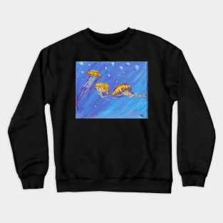 Jelly Fish Painting Crewneck Sweatshirt